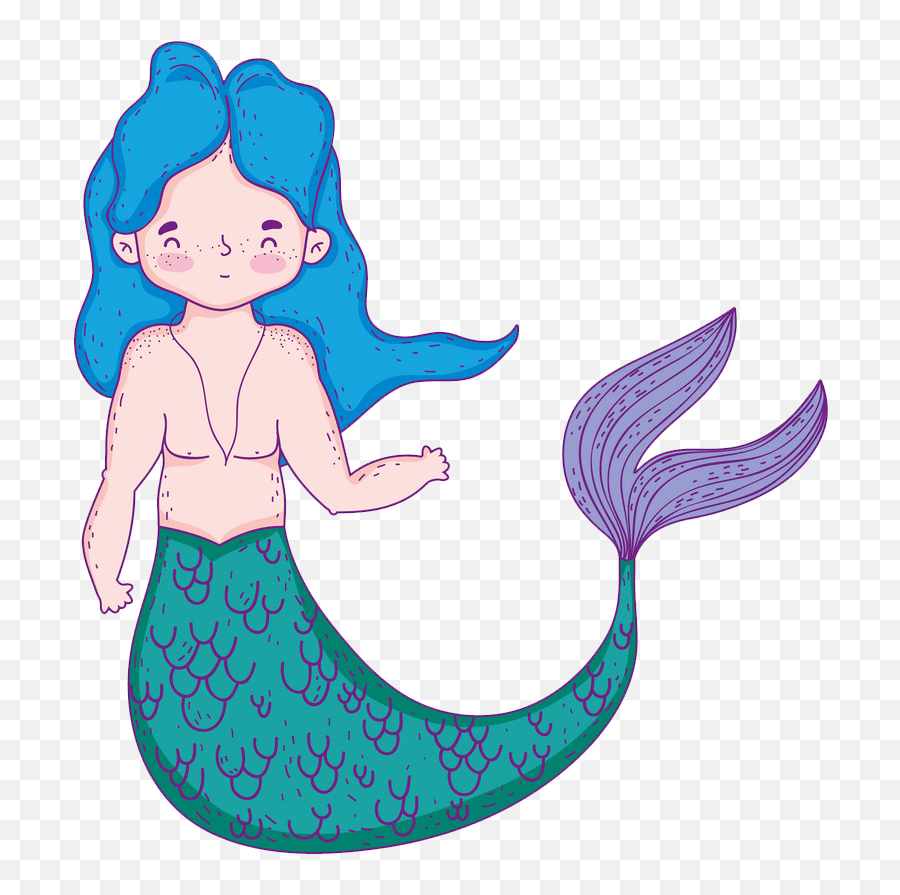 Male Mermaid Clipart Transparent - Mermaid Emoji,Male Clipart