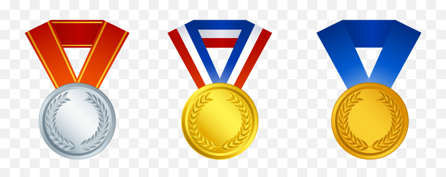 Gold Medal Trophy Award Clip Art - Transparent Background Gold Silver Bronze Medal Emoji,Gold Medal Clipart