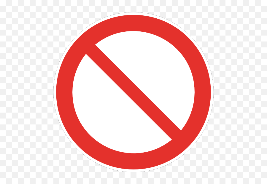 Blank No Sign Sticker Emoji,Blank Sticker Png