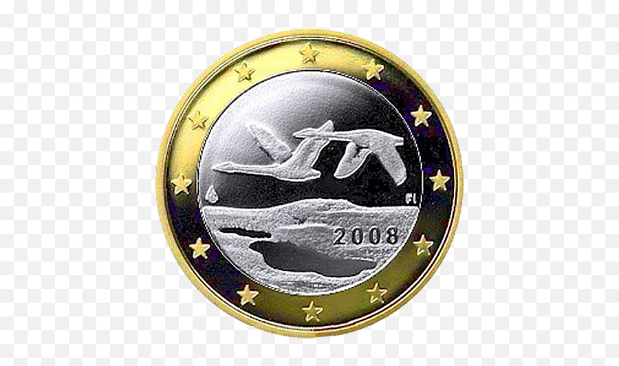 Euro Coins Finland 1 Euro 2008 - Yuribscom The Black Emoji,Finnish Air Force Logo