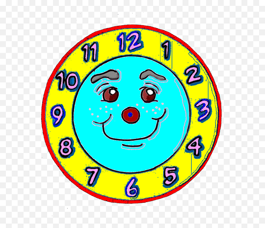 Clock Face - Happy Face Circle Clipart Full Size Clipart Happy Clock Face Clipart Emoji,Happy Face Clipart