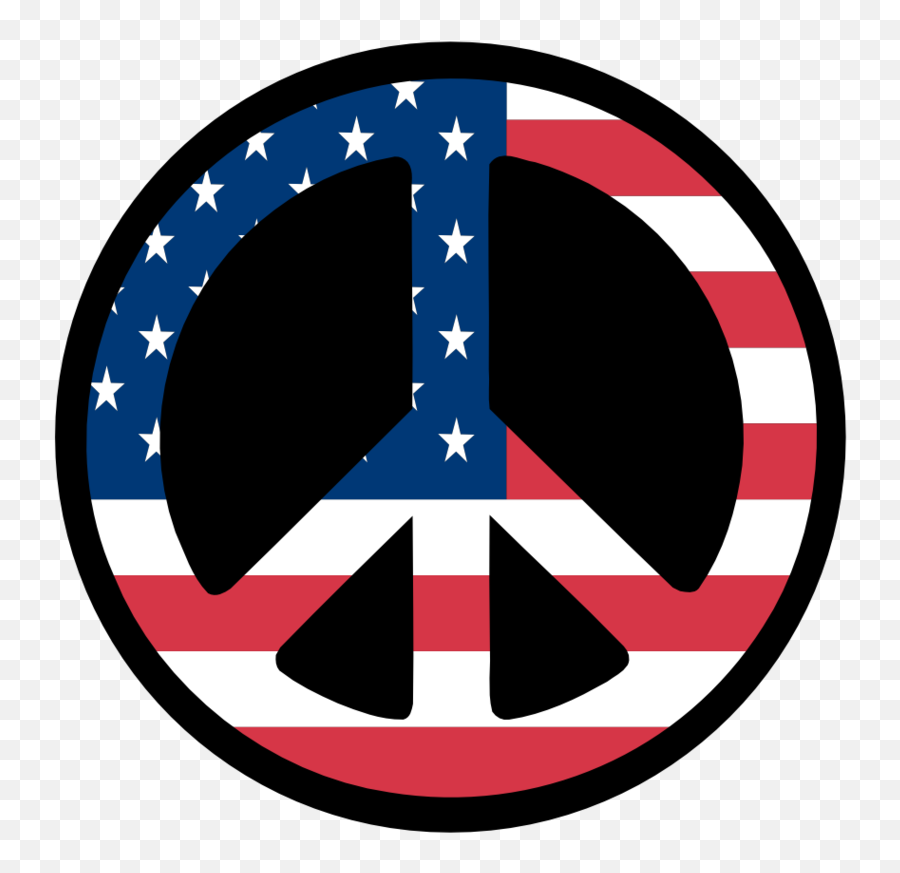 American Flag Logo Clip Art - Peace Symbol American Flag Emoji,American Flag Logo
