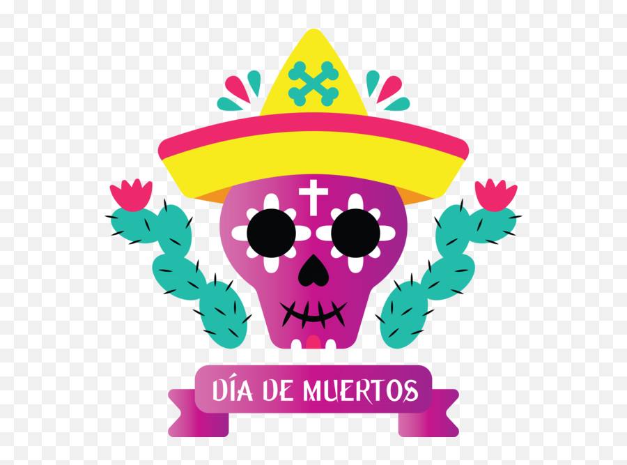Day Of The Dead Party Hat Birthday Party For Día De Muertos Emoji,Birthday Hat Transparent Png