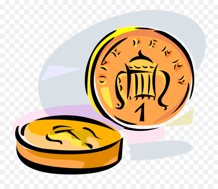 Penny Clipart Coin British - Penny Clip Art Uk Emoji,Penny Clipart