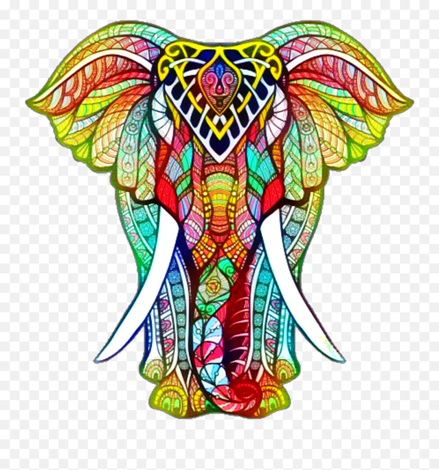 Elephant Elefante India - Black And White Asian Elephant Easy Mandala Elephant Emoji,Elephant Clipart Black And White
