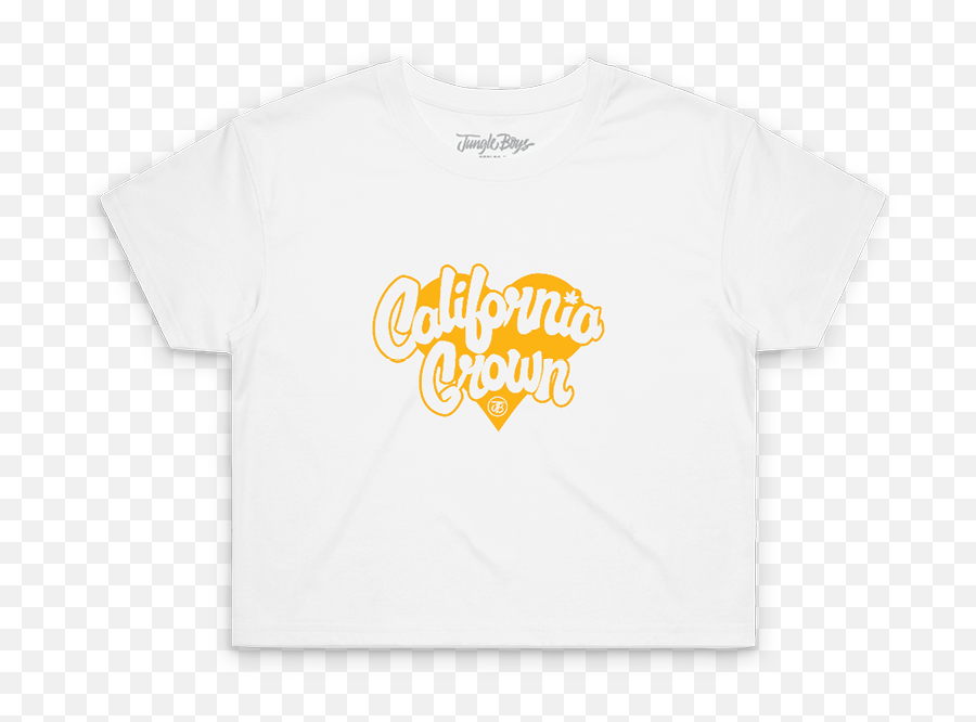 California Grown Cropped Tee White Emoji,Fila Logo Png