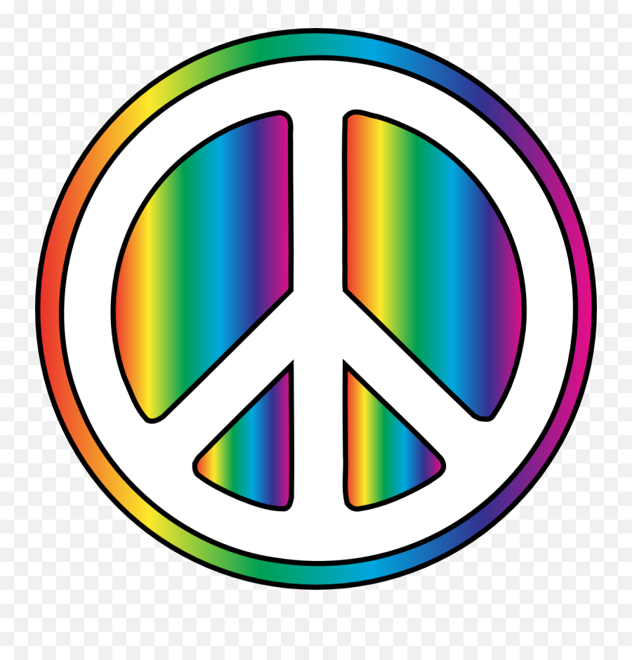 Peace Sign Clip Art 2 - Hippie Clipart Emoji,Peace Sign Clipart