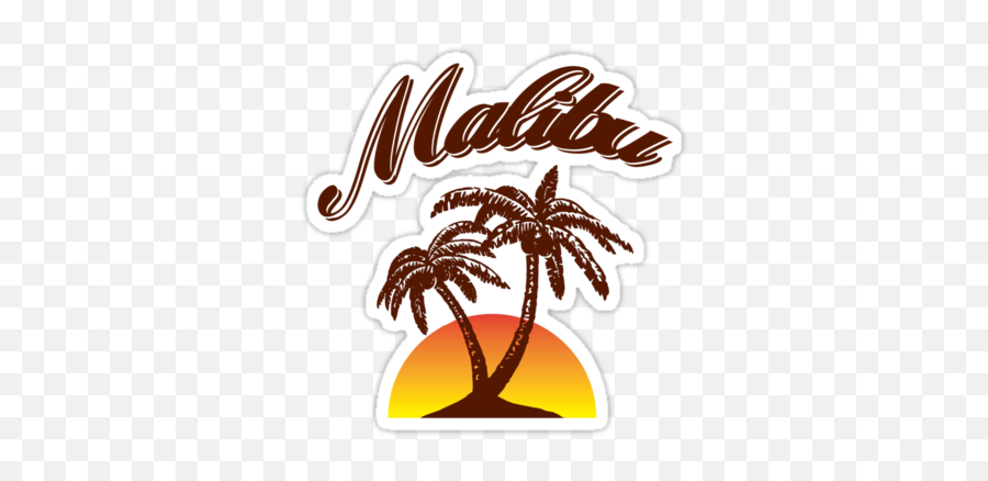 Rum Decals - Malibu Emoji,Malibu Rum Logo