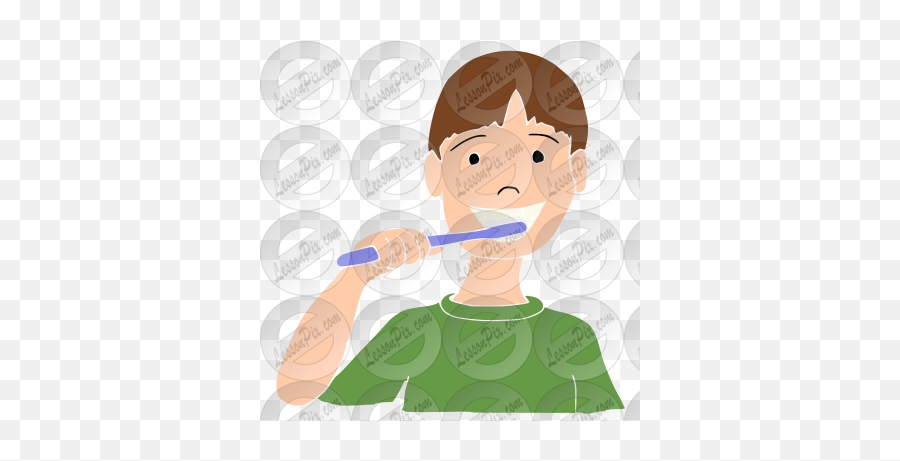 Brush Teeth Stencil For Classroom Therapy Use - Great Toothbrush Emoji,Toothbrush Clipart
