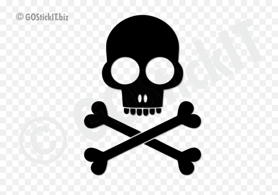 Transparent Cute Skull Clipart Black And White - Skull And Skull And Crossbones Emoji,Skull Clipart Black And White