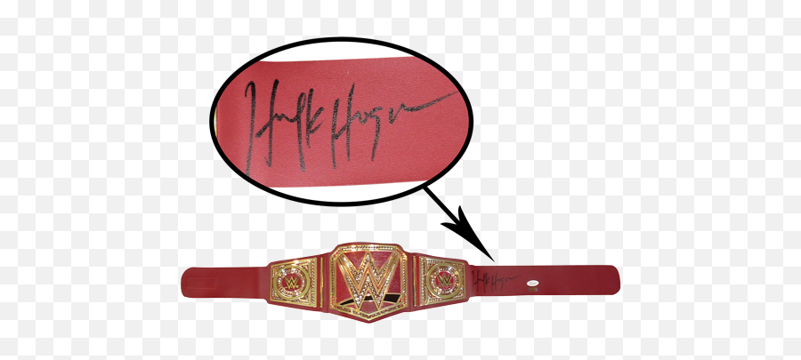 Download Hulk Hogan Autographed Wrestling Championship Belt - Solid Emoji,Championship Belt Png