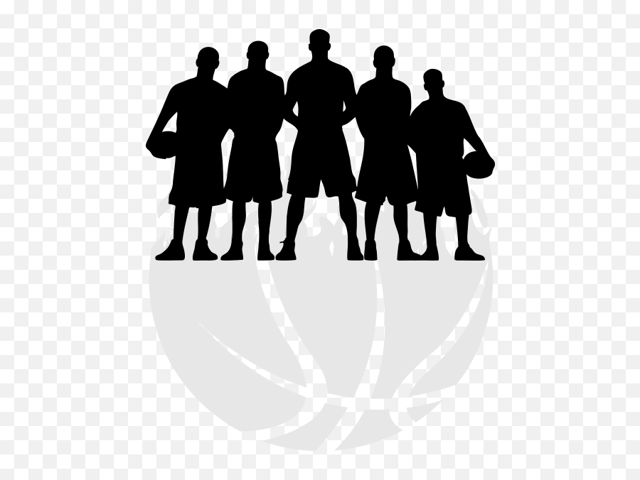 Basketball Team Silhouette Png - Basketball Team Silhouette Vector Emoji,Basketball Silhouette Png