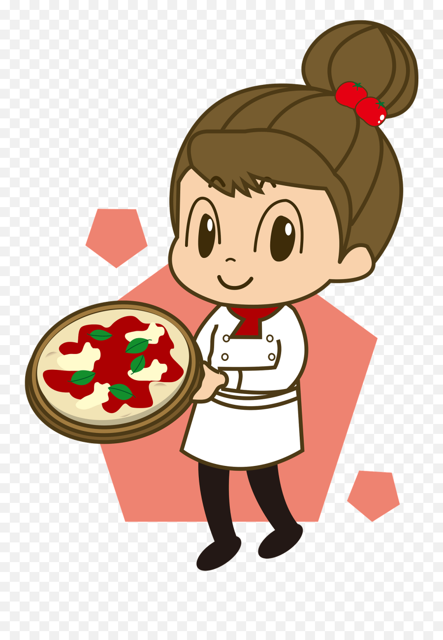 Girl Is Cooking Pizza Clipart - Girl Cooking Clipart Png Emoji,Pizza Clipart