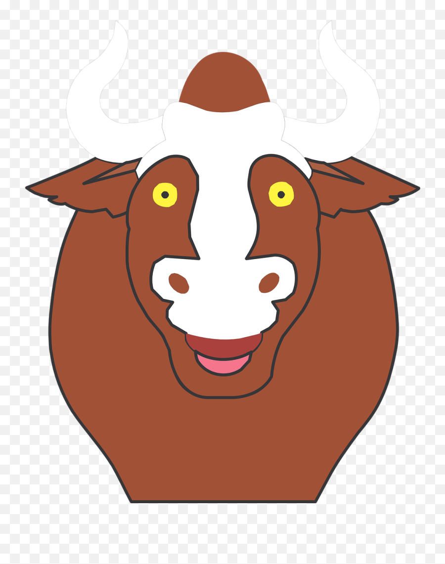 Happy Face Bull Horns Animal Png - Pit Bull Emoji,Bull Horns Png