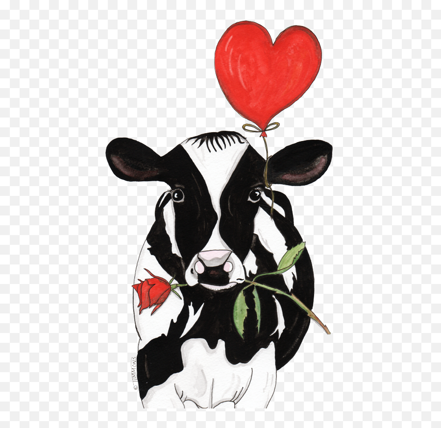 Rose Cartoon Cow Pictures Valentine - Cow Valentines Emoji,Cow Clipart