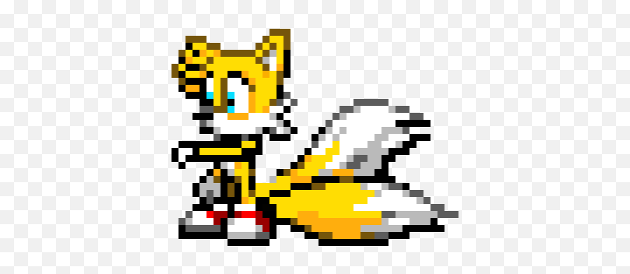 Modern Tails Punch Pixel Art Maker Emoji,Tails Png