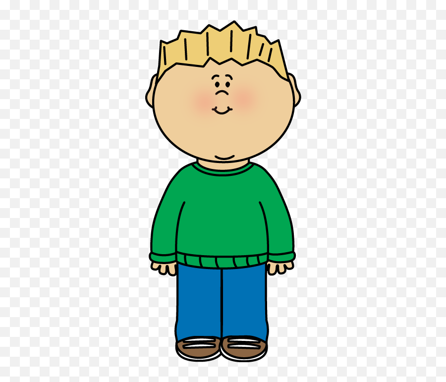 Boy Wearing A Sweater Clip Art - Boy Wearing A Sweater Image Emoji,Scared Boy Clipart