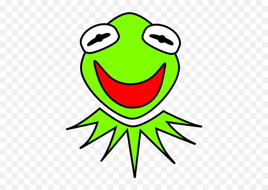 Kermit The Frog Clipart - Kermit The Frog Head Transparent Emoji,Head Transparent