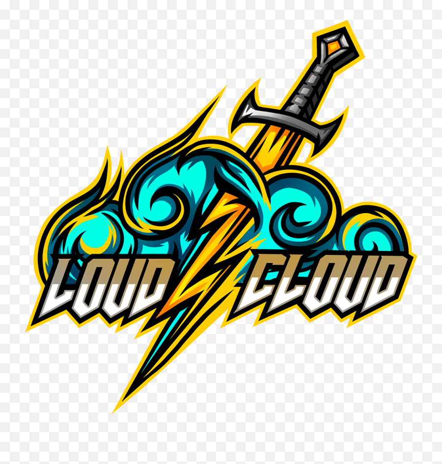 Lightning Sword In Cloud Esports Logo Mascot On Behance Emoji,Lightning Logo Png