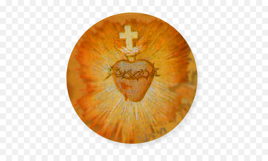 Sacred - Heartonlyv2 St Gabriel Catholic Radio Emoji,Cross With Heart Clipart