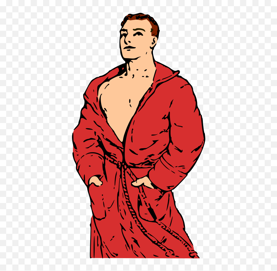 Free Clipart Man In Bathrobe Qubodup Emoji,Muscle Man Clipart