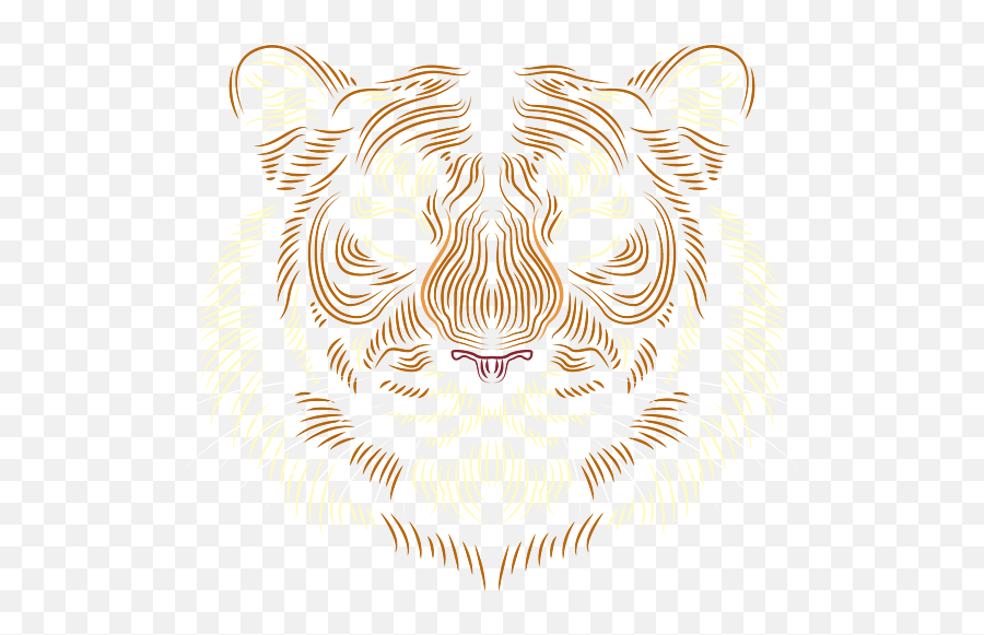 Tiger Head Line Art Grapic Animal Drawing Face Mask For Sale Emoji,Tiger Head Png