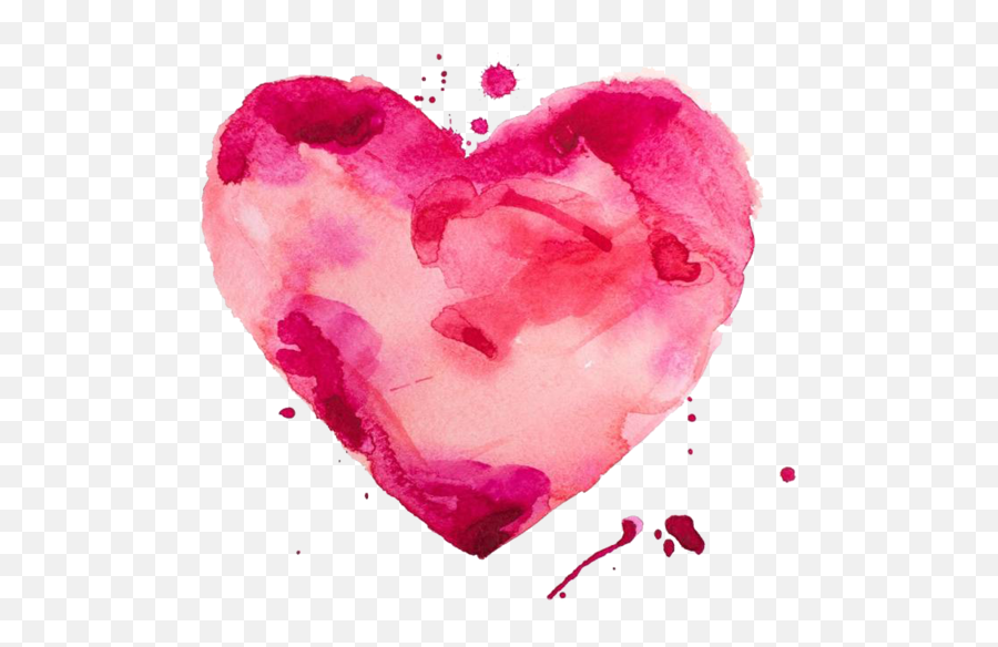 Watercolor Painting Painting Canvas Print Pink Heart For - Love Heart Painting Transparent Emoji,Pink Heart Png
