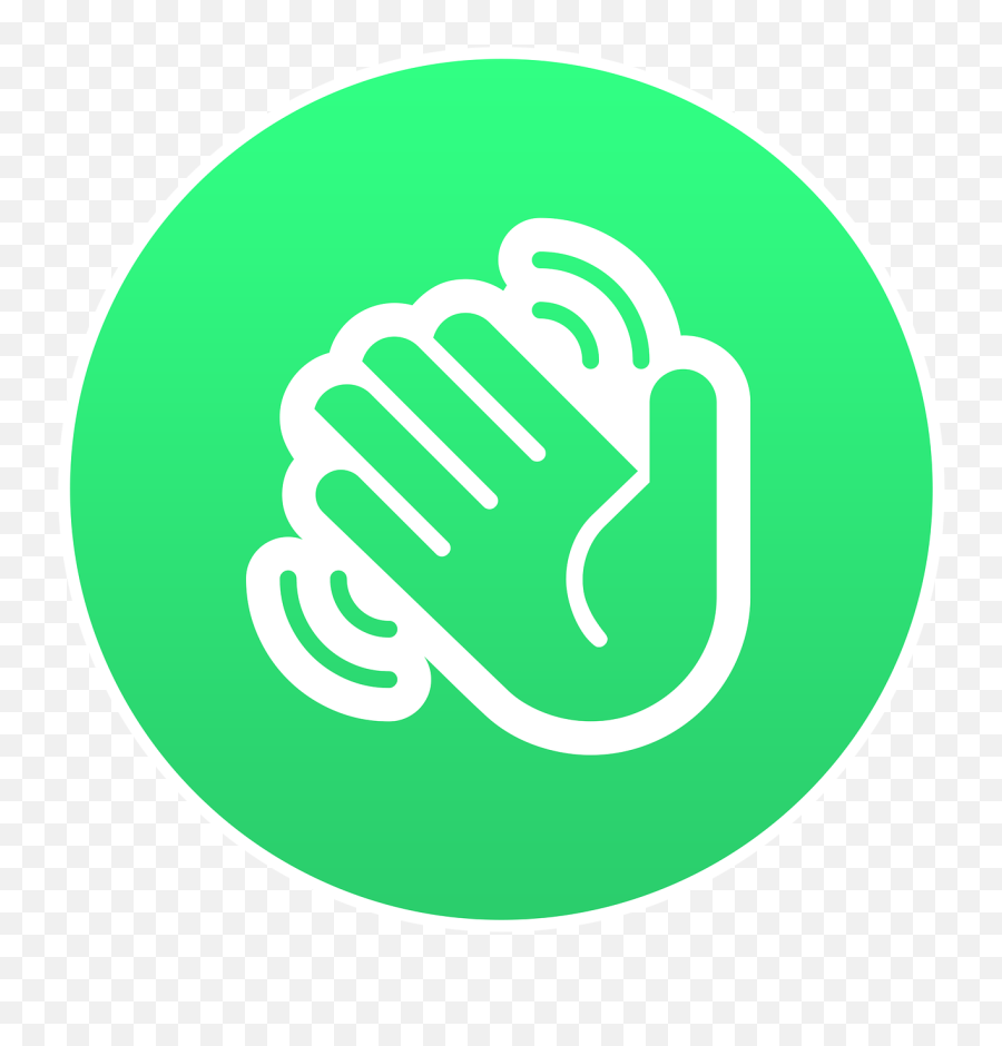 Hand Waving Emoji Round Green Public - Icono Despedida Mano,Wave Emoji Png