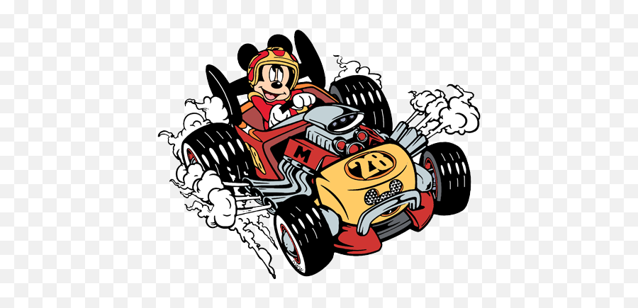 Mickey Mouse Racers Coloring Pages - Coloring And Drawing Racing Mickey Mouse Png Emoji,Vampirina Clipart