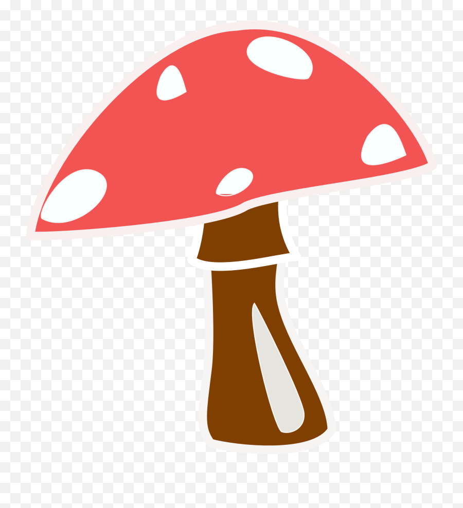 Red Toadstool Mushroom Clipart Free Image - Transparent Background Mushroom Clipart Emoji,Mushroom Clipart