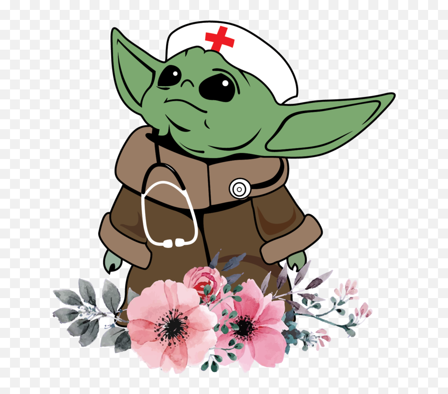 Baby Yoda Nurse Nurse Life - Baby Yoda Nurse Emoji,Baby Yoda Png