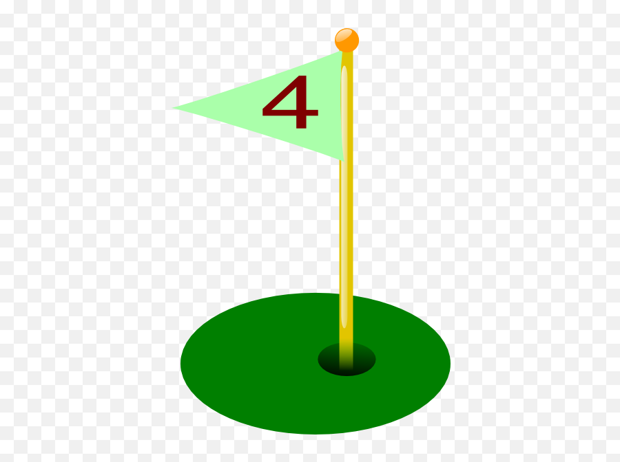 Golf Flag 4th Hole Clip Art At Clker - Vertical Emoji,Golf Clipart