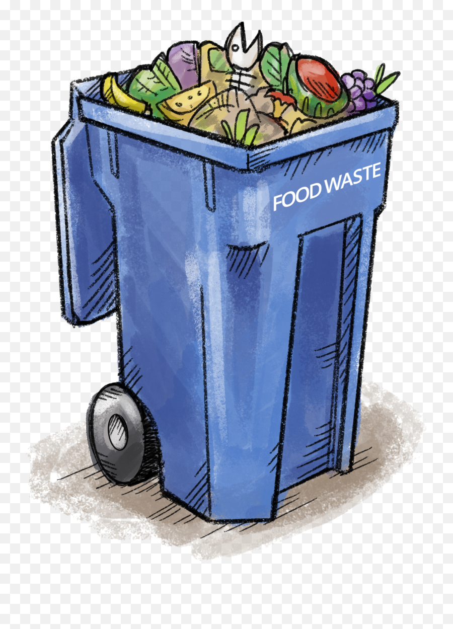 Download Hd Food Waste Bin - Food Waste Bin Clipart Emoji,Recycle Bins Clipart