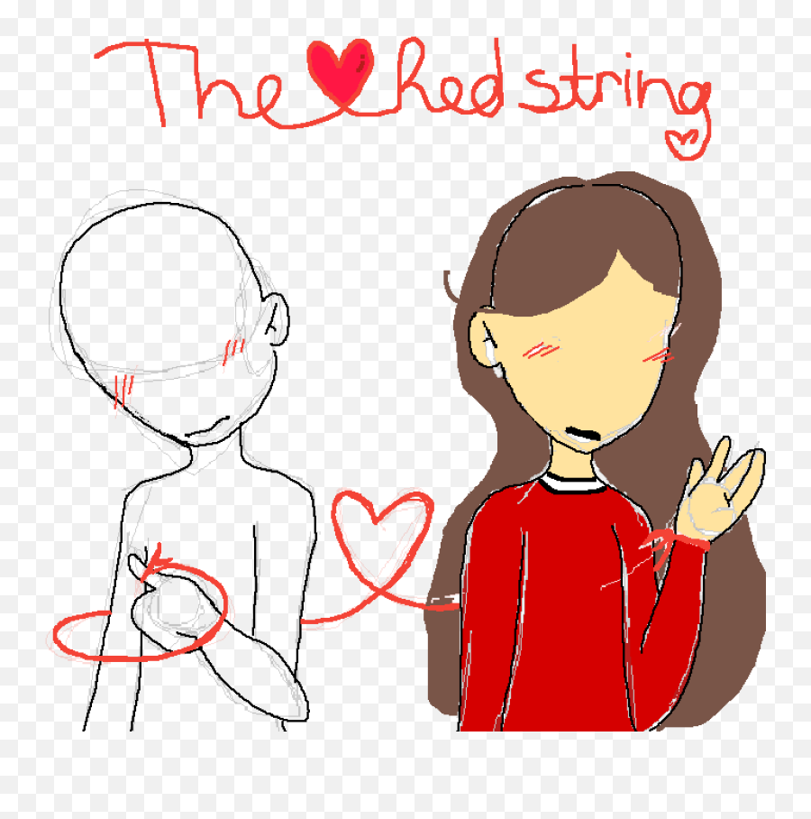 Pixilart - The Red String By Dasilent1 Emoji,Red String Png