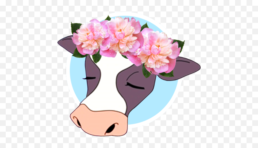 Download Hd Flower Crown Png Tumblr - Cow Tumblr Png Emoji,Tumblr Crown Png