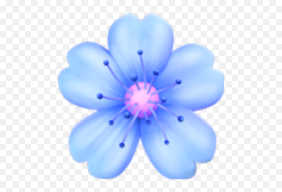 Download Flowers Blue Emoji Tumblr - Pink Flower Emoji,Blue Flowers Transparent