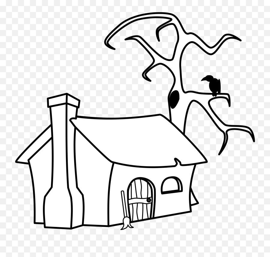 Hollow - Clip Art Transparent Cartoon Jingfm Simple Witch House Drawing Emoji,Log Clipart