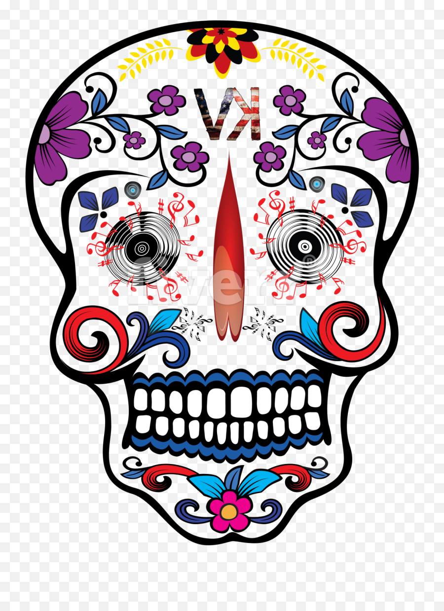 Sugar Skull Tile Coaster Clipart - Full Size Clipart Dia De Muertos Para Colorear Imagenes De Calaveras Emoji,Sugar Skull Clipart