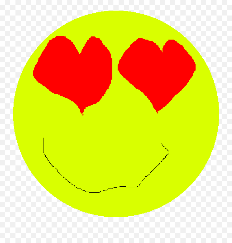 Pixilart - Heart Eyes Emoji By Oceanlake14 Happy,Heart Eyes Emoji Png