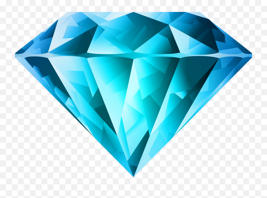 Blue Diamond Vector Transparent - Blue Diamond Png Emoji,Diamond Clipart