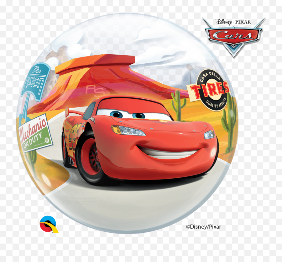Disneyu2022pixar Lightning Mcqueen U0026 Mater 22u2033 Bubble Balloon - Balloon Cars Disney Emoji,Disney Pixar Logo