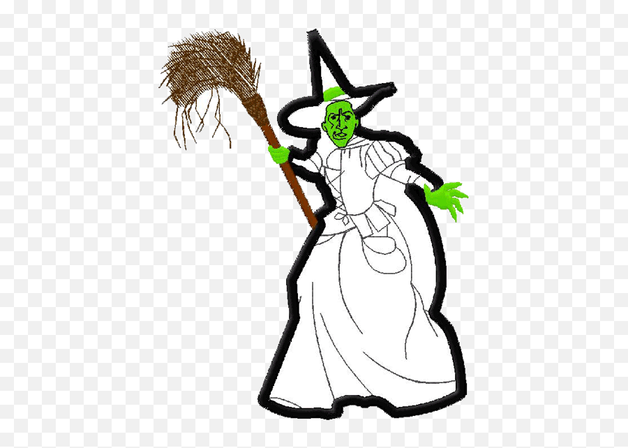 Stitchontime - Wizard Of Oz Bad Witch Draw Emoji,Wizard Of Oz Clipart