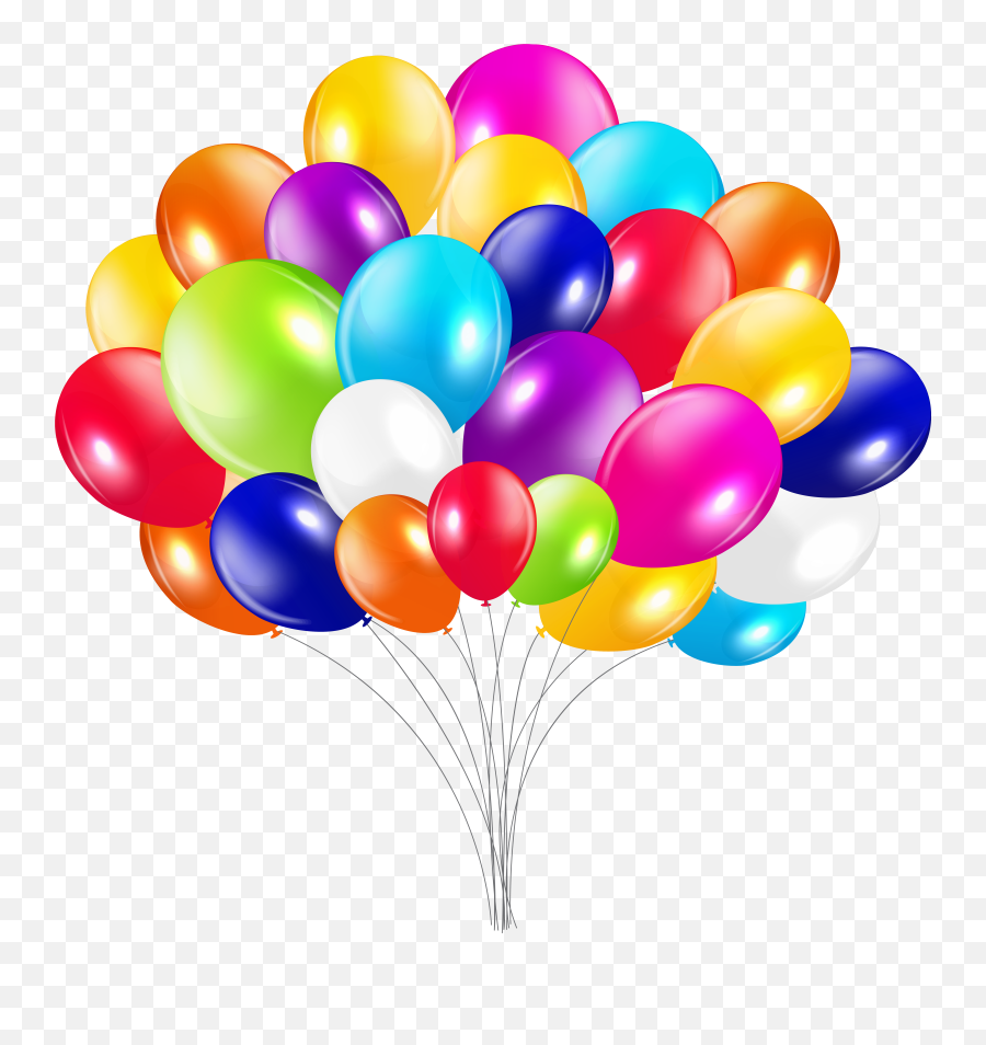 Bunch Of Balloons Png Clipart Image - Clipart Bunch Of Balloons Emoji,Birthday Balloons Png