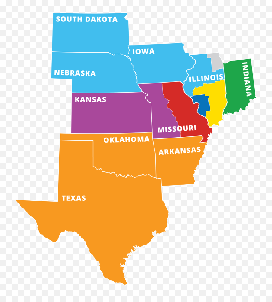 Find Your Local Map - Liuna Midwest Region Clipart Best State Texas Emoji,Indiana Clipart