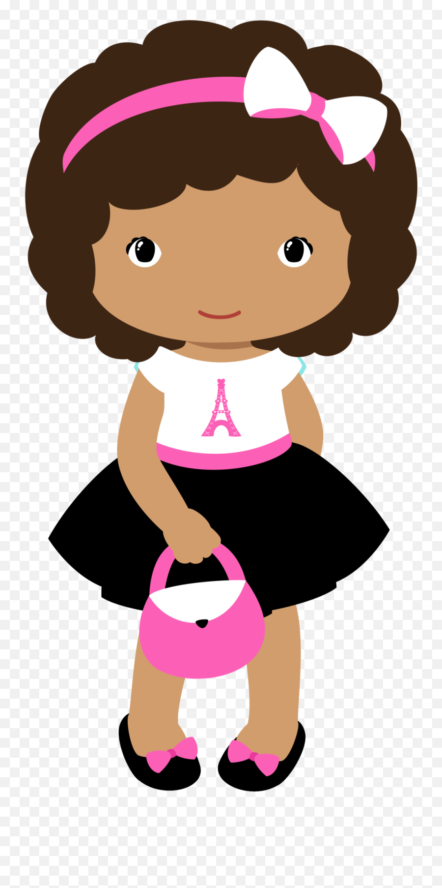 Cute Dolls Cute Clipart Cute Cartoon - Menina Morena Desenho Png Emoji,Dolls Clipart