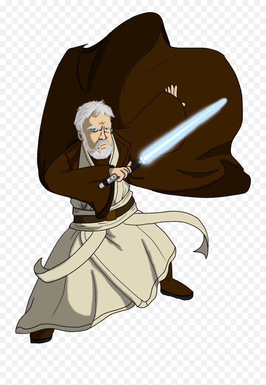 Download Hd Star Wars Clipart Obi Wan Kenobi - Obi Wan Clip Kenobi Emoji,Star Wars Clipart