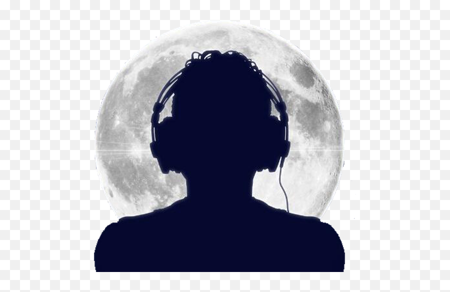Download Man With Headphones Clipart Png Image With No - Moon Emoji,Headphones Clipart