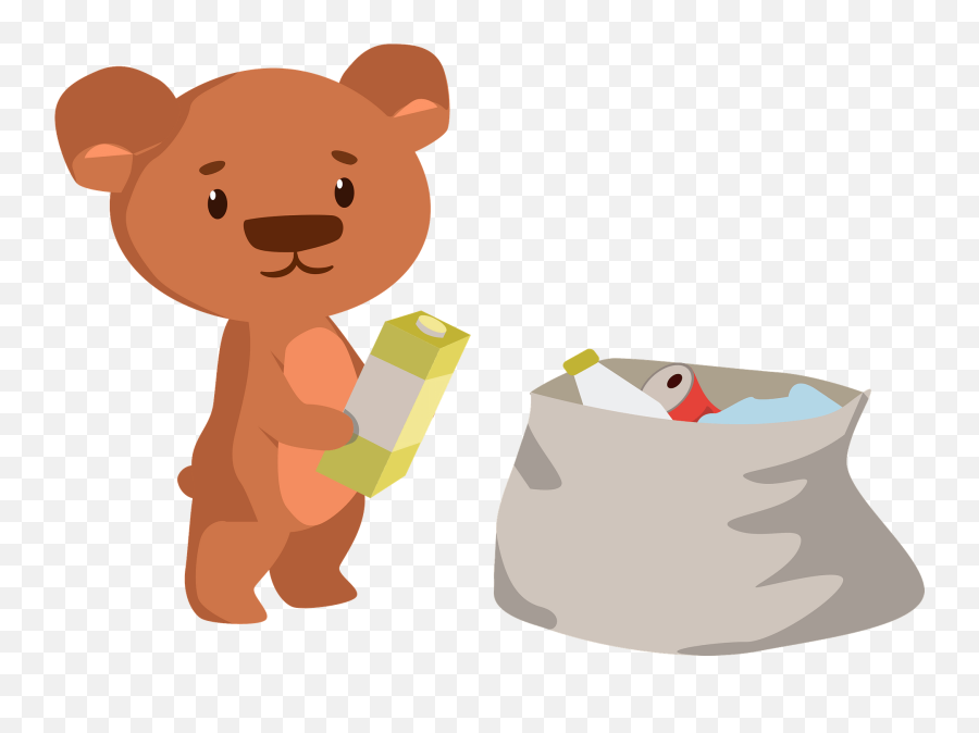 Little Bear Cleaning Up Clipart Free Download Transparent - Bear Cleaning House Clipart Emoji,Cleaning Clipart