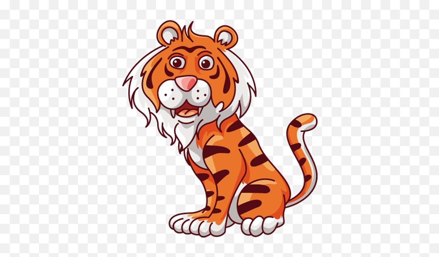 Lovely Cute Cartoon Tiger Clip Art Portfolio Categories - Cartoon Emoji,Tiger Transparent Background