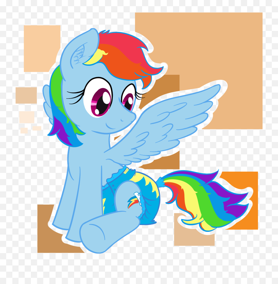 Diapers Clipart Blue Diaper - Diaper My Little Pony Rainbow Dash Emoji,Diaper Clipart